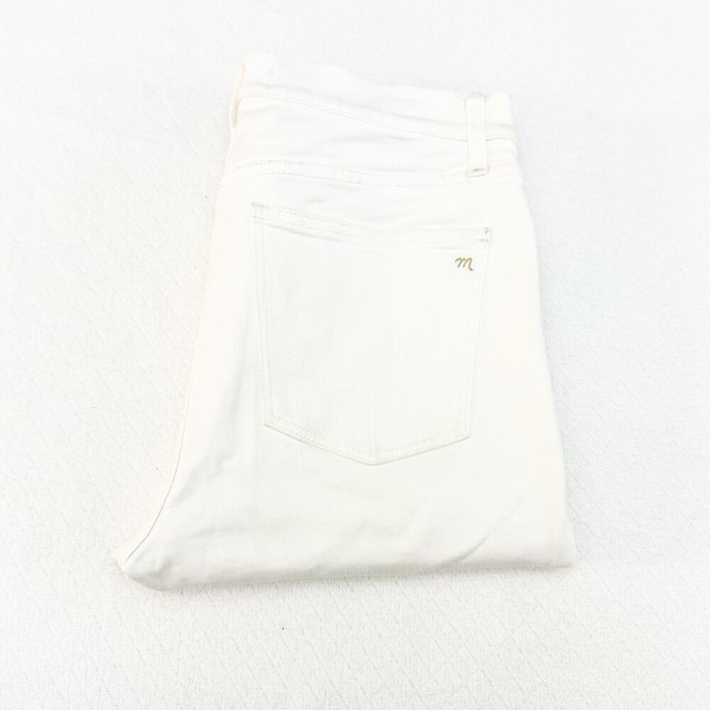 Madewell 9" High-Rise Skinny Zippered White Denim Jeans Size 28